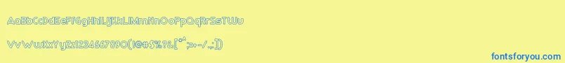 RmPlaytimeMedium Font – Blue Fonts on Yellow Background