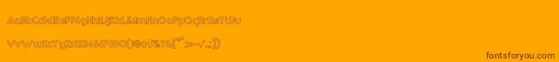 RmPlaytimeMedium Font – Brown Fonts on Orange Background