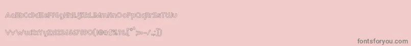 RmPlaytimeMedium-Schriftart – Graue Schriften auf rosa Hintergrund