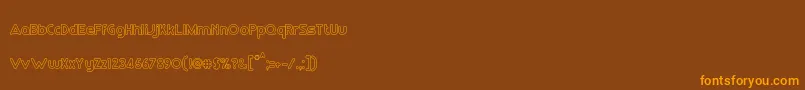 RmPlaytimeMedium Font – Orange Fonts on Brown Background