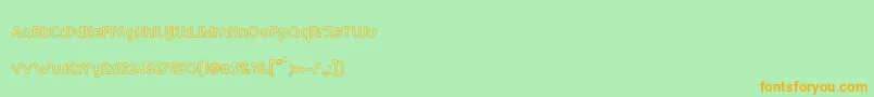 RmPlaytimeMedium Font – Orange Fonts on Green Background