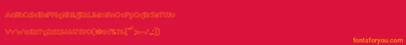 RmPlaytimeMedium Font – Orange Fonts on Red Background
