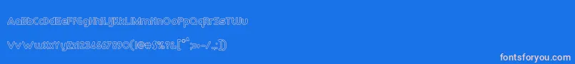 RmPlaytimeMedium Font – Pink Fonts on Blue Background
