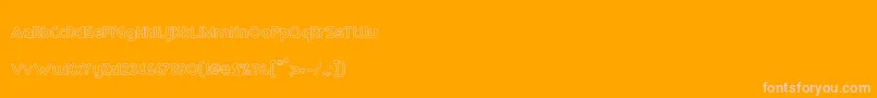 RmPlaytimeMedium Font – Pink Fonts on Orange Background