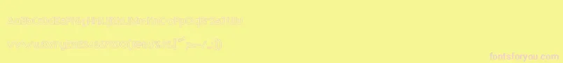 Police RmPlaytimeMedium – polices roses sur fond jaune
