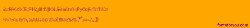 RmPlaytimeMedium Font – Purple Fonts on Orange Background
