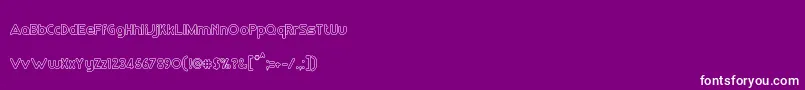 fuente RmPlaytimeMedium – Fuentes Blancas Sobre Fondo Morado