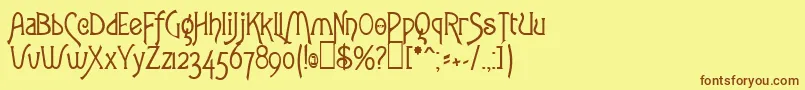 Neaten Font – Brown Fonts on Yellow Background