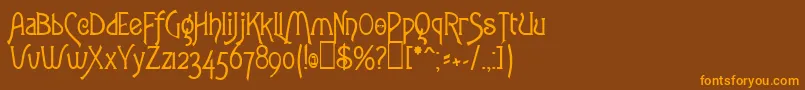 Neaten Font – Orange Fonts on Brown Background