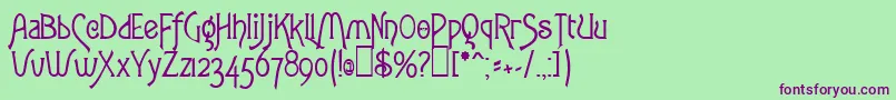 Neaten Font – Purple Fonts on Green Background