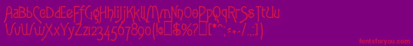 Neaten Font – Red Fonts on Purple Background