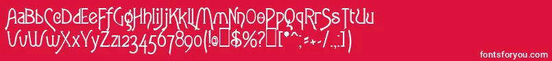 Neaten Font – White Fonts on Red Background