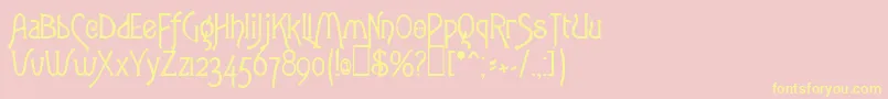 Шрифт Neaten – жёлтые шрифты на розовом фоне
