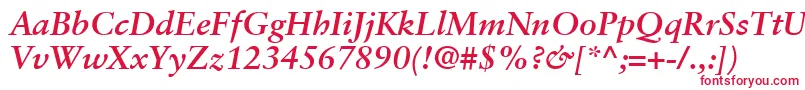 フォントSabonLtBoldItalic – 赤い文字