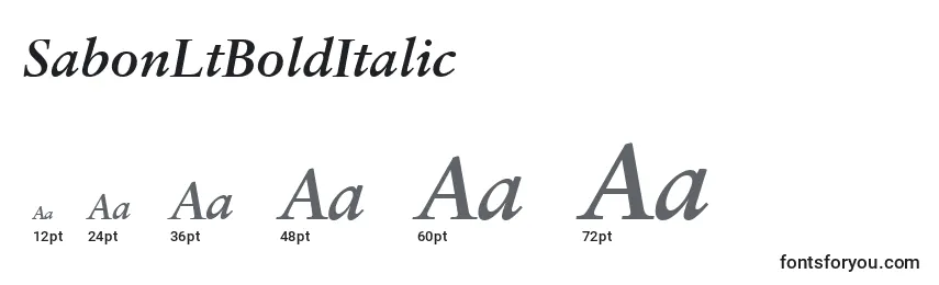 SabonLtBoldItalic Font Sizes