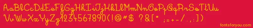 RosesKingdom Font – Orange Fonts on Red Background