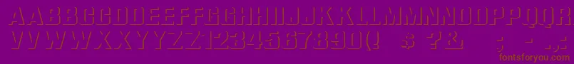 ReliefGroteskWide Font – Brown Fonts on Purple Background