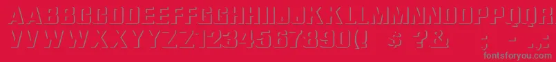 ReliefGroteskWide Font – Gray Fonts on Red Background