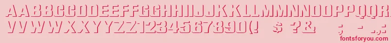 ReliefGroteskWide Font – Red Fonts on Pink Background