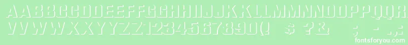 ReliefGroteskWide Font – White Fonts on Green Background