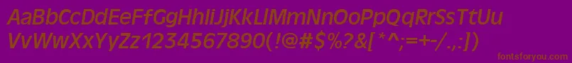 AntiqueolitItalic Font – Brown Fonts on Purple Background