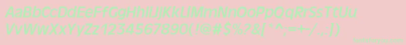 AntiqueolitItalic Font – Green Fonts on Pink Background