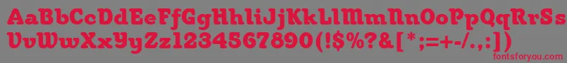 Woodstock Font – Red Fonts on Gray Background