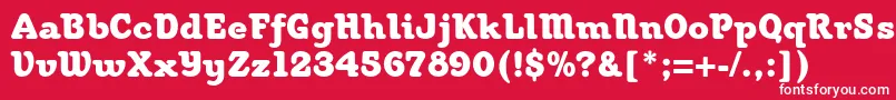 Woodstock Font – White Fonts on Red Background