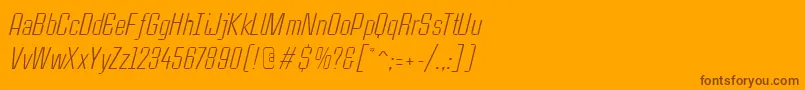 Шрифт CasestudynooneLtLightItalic – коричневые шрифты на оранжевом фоне