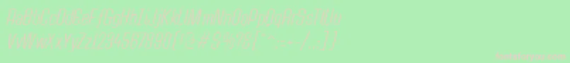 CasestudynooneLtLightItalic Font – Pink Fonts on Green Background