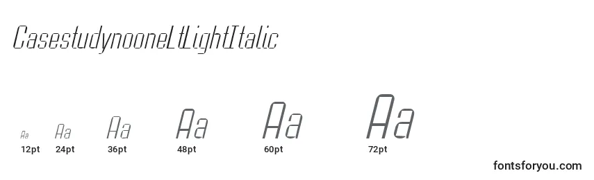 CasestudynooneLtLightItalic Font Sizes