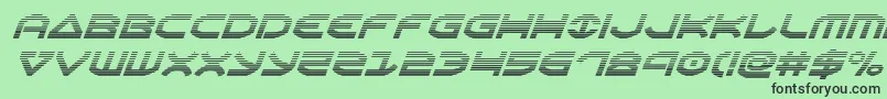 Oberongradital Font – Black Fonts on Green Background