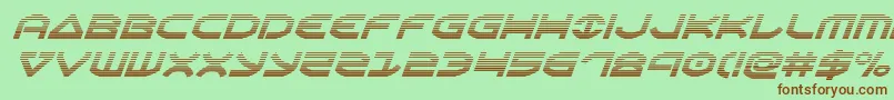 Шрифт Oberongradital – коричневые шрифты на зелёном фоне