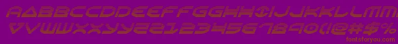フォントOberongradital – 紫色の背景に茶色のフォント