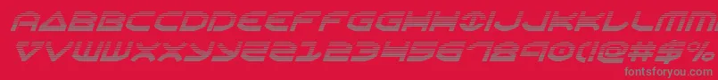 Oberongradital Font – Gray Fonts on Red Background