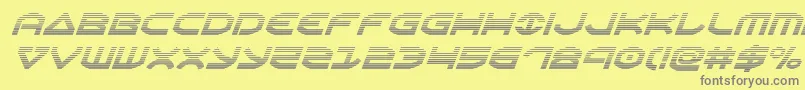 Oberongradital Font – Gray Fonts on Yellow Background