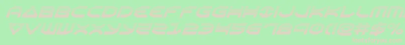 Oberongradital-Schriftart – Rosa Schriften auf grünem Hintergrund