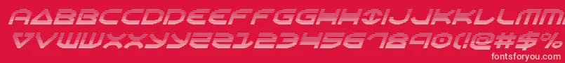 Oberongradital Font – Pink Fonts on Red Background