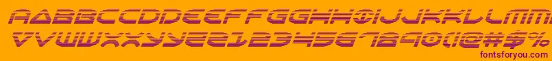 Oberongradital Font – Purple Fonts on Orange Background