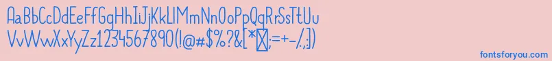 AlwaysTogether Font – Blue Fonts on Pink Background