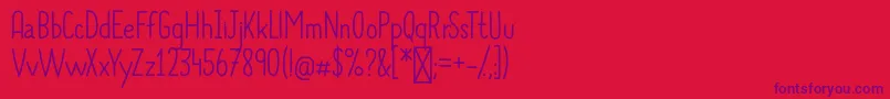 AlwaysTogether Font – Purple Fonts on Red Background