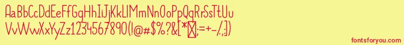 AlwaysTogether Font – Red Fonts on Yellow Background