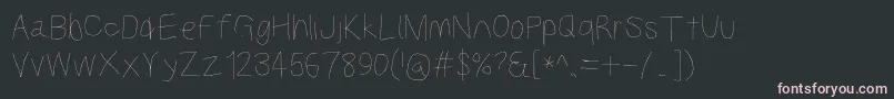Czcionka Kabinalt – różowe czcionki na czarnym tle