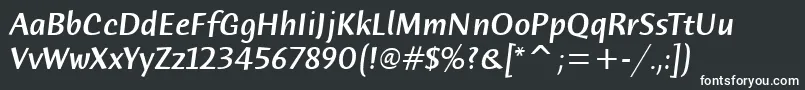 HumanaSansMdItcTtMediumita Font – White Fonts