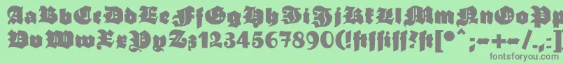 Ganzgrobegotisch Font – Gray Fonts on Green Background