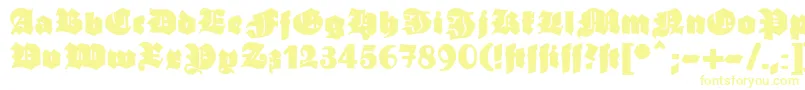 Шрифт Ganzgrobegotisch – жёлтые шрифты