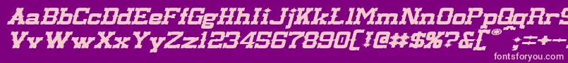 LassiterExtendedItalic Font – Pink Fonts on Purple Background