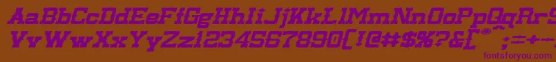 LassiterExtendedItalic Font – Purple Fonts on Brown Background