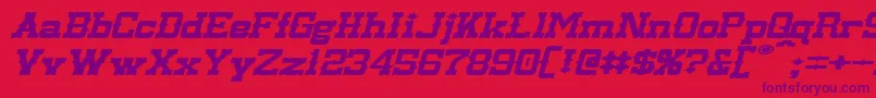 LassiterExtendedItalic Font – Purple Fonts on Red Background