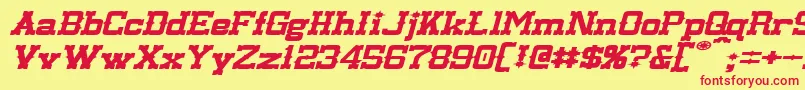 LassiterExtendedItalic Font – Red Fonts on Yellow Background